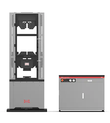 Двухзонная сервогидравлическая универсальная испытательная машина с клиновыми захватами