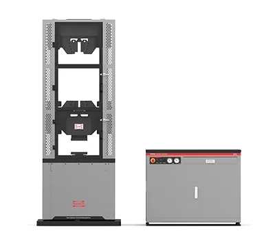 Двухзонная сервогидравлическая универсальная испытательная машина с клиновыми захватами